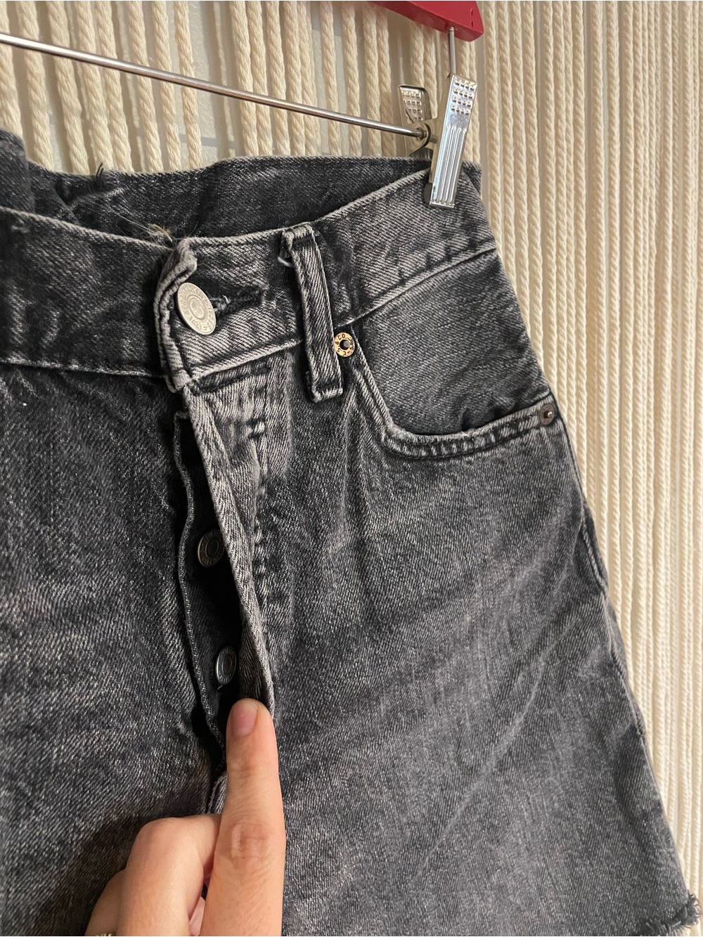 Levi's Black Washed 501 ’93 Denim Jean Shorts - Picture 2 of 8